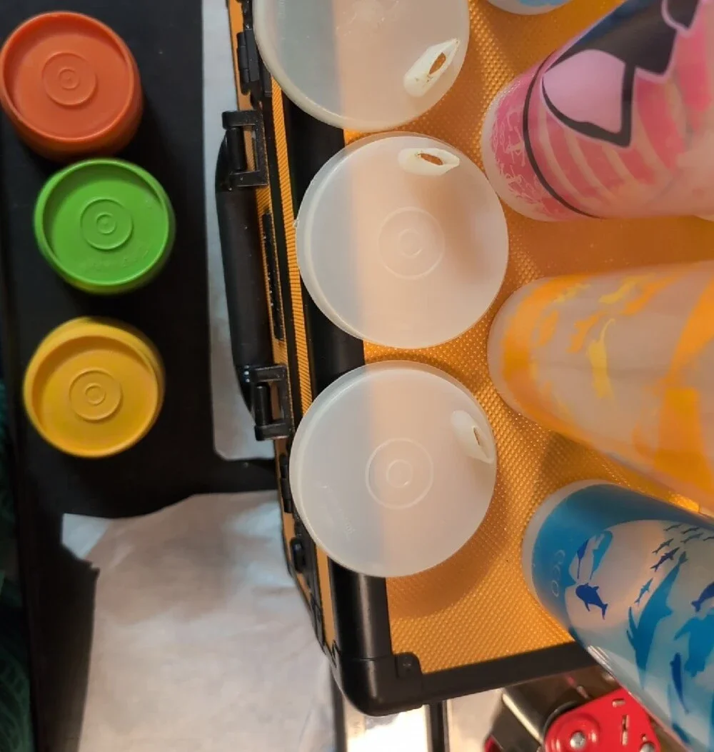 Vintage Tupperware Cups And Lids Bundle Lot Multi Color